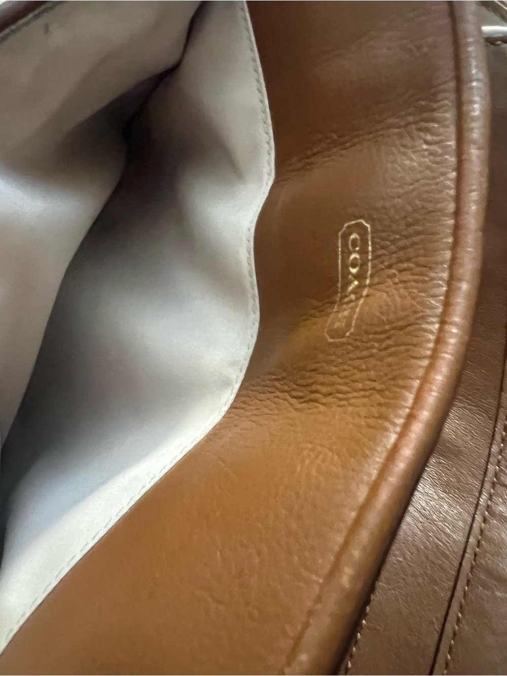 Cognac Coach Taylor Leather Bette Mini Tote Crossbody - Picture 5 of 14
